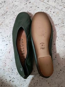 Musse &amp; Cloud Green Ballerinas Imported Leather