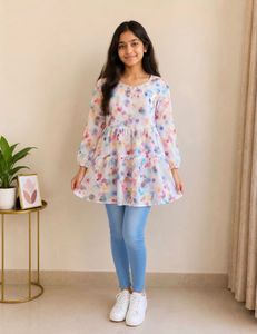 Tiered Floral Print Tunic