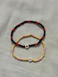 Spiderman Beaded Heart Bracelets (Set of 2)