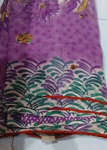 Printed (Work) Saree With Unstitched Blouse