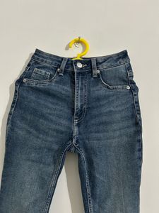 H&amp;M Blue Wash High Waisted skinny Jeans