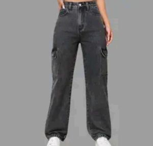 Stylish Grey Cargo Jeans