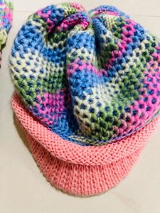 Handmade Knit Scarf &amp; Hat Set for women