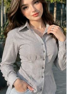 Chic Pinstripe Button-Up Shirt