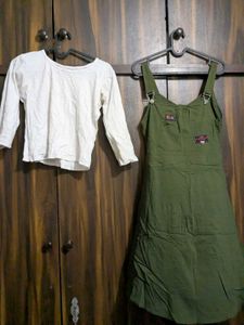Olive Green Overall Dungree
