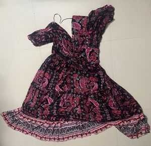 Bohemian Paisley Print Mini Dress