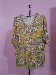 Women's Floral Print Sequined Blouse