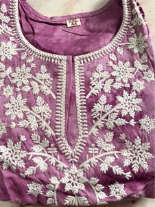 Beautiful Embroidered Purple short top