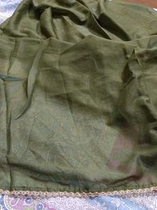 green full work Saree