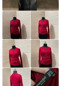 MANGO Blue Long Sleeve Pullover