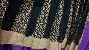 Elegant Black &amp; Gold Embroidered Kurta Set