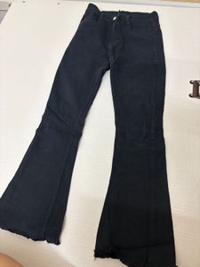 Flared Blue Denim Jeans