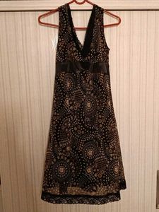 Stylish Black Print Vintage Dress
