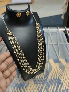 Elegant Multi-Layer Pearl Necklace Set