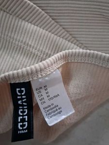 M H&amp;M Ribbed Halter Neck Crop Top