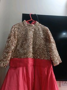 Sparkling Gold Sequins Lehenga Choli Set