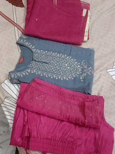 new w brand Elegant Embroidered Kurta Set