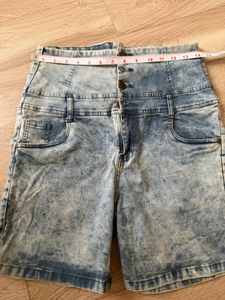 Ultra High Waisted Denim Shorts