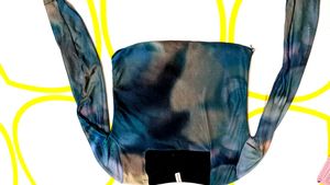 Stylish Mesh Tie-Dye Top