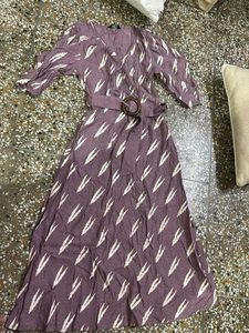 Boho Print Midi Dress with Belt