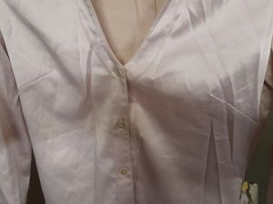 Pink Satin Crop Shirt