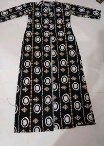 Black Printed Long Kurta