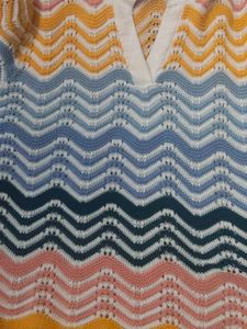 Colorful Chevron Knit Sweater