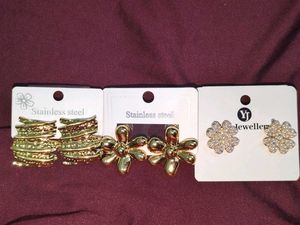 Set of 3 Pairs Earrings