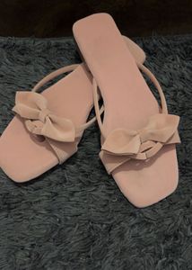 Chic Bow Detail Flat Sandals