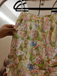 Floral Ruched Midi date Dress
