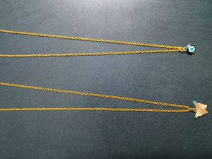 Fancy Golden Evil-eye And Butterfly Neck piece