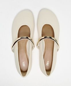 Zara Cream Ballet Flats