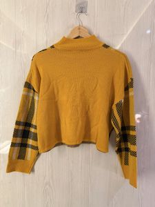 Plaid Knit Sweater (never worn)