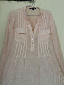 Sheer Pink Tunic Top