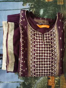 Indo Era Printed Straight Kurta With Plazzo Set