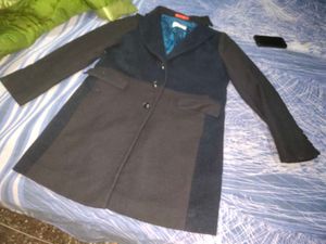 men coat winter korean navy blue
