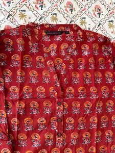 Rust Maroon ethnic kurti