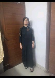 1blue colour gown