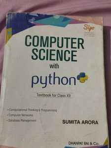 Computer Science with Python Textbook Class XII