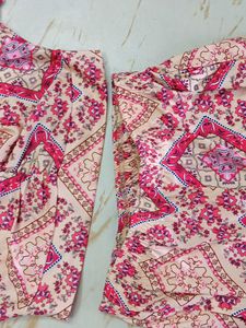 Bust 38 Stylish Printed Co-ord Set for Women