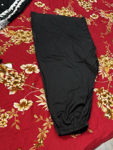 Elegant Black Embroidery Kurta Set with Wide-Leg