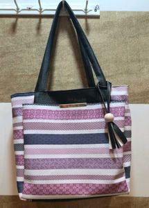 Chic Striped Tote Bag