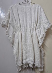 Boho White Kaftan Cover-Up