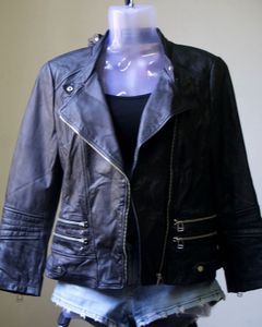 Sheepskin Leather Jacket - Thrifted