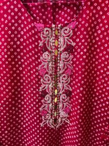 Elegant Red Printed Kurta