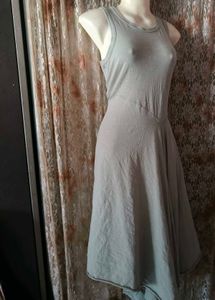Light Grey Sleeveless Midi Dress