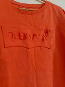 Levi's Orange Cropped T-Shirt