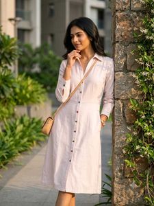 Chic Pastel Shirt Dress