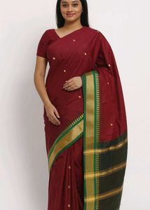 Elegant Maroon Saree