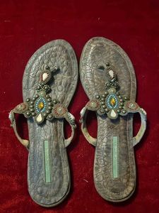 Beaded Flat Sandals
